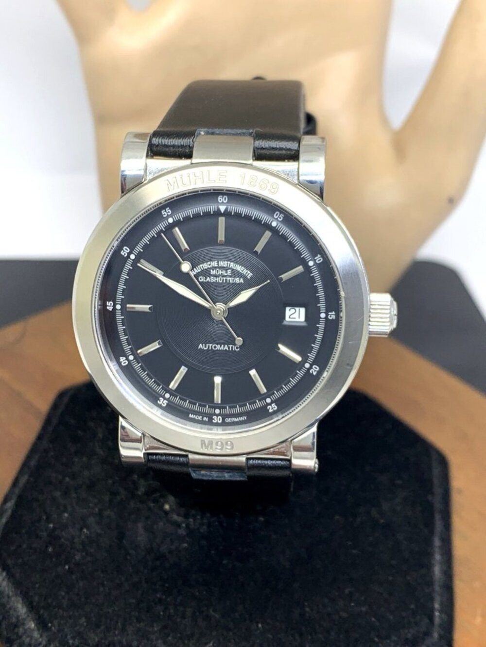 Mühle Glashütte City 99 M19940 Men's Watch German Automatic Leather Strap 40mm